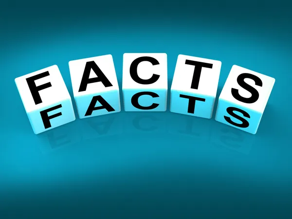 Faktenblöcke beziehen sich auf Informationen über Realität und Wahrheit — Stockfoto
