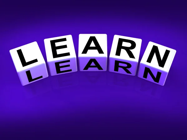 Learn Blocks Show Education Studying and Learning — Stock Photo, Image