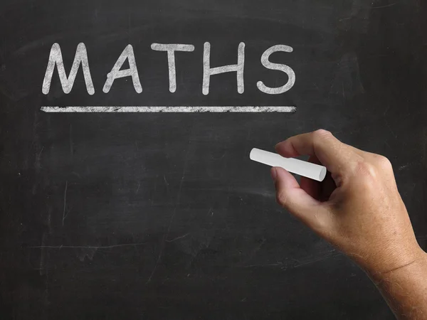 Maths Blackboard Means Arithmetic Numbers And Calculations — Stock Photo, Image