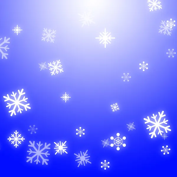 Snow Flakes Background Shows Seasonal Wallpaper Or Snow Pattern — Stock Photo, Image