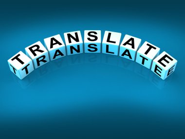 Translate Blocks Show Multilingual or International Translator clipart