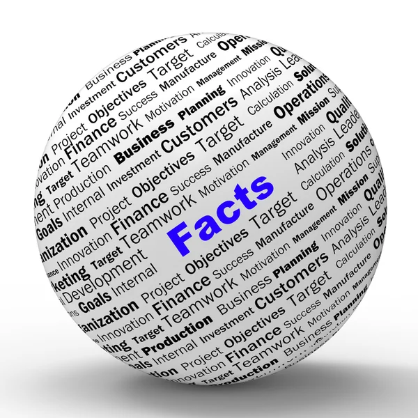 Facts Sphere Definition Means Truth And Wisdom — Stock Photo, Image