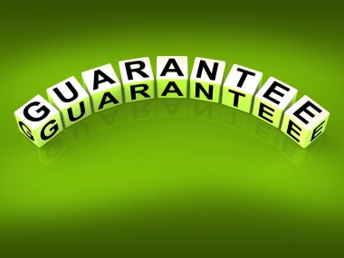 Guarantee Blocks Show Pledge of Risk Free Guaranteed clipart