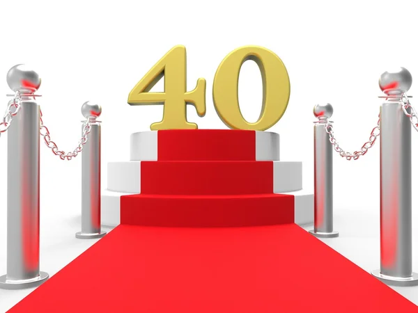 Golden Forty On Red Carpet significa festa de premiação — Fotografia de Stock