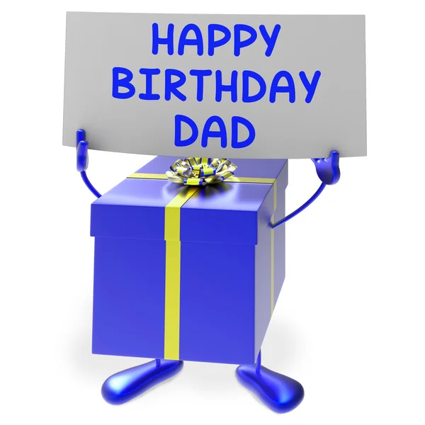 Happy Birthday Dad Means Presents for Father — Stock Photo, Image