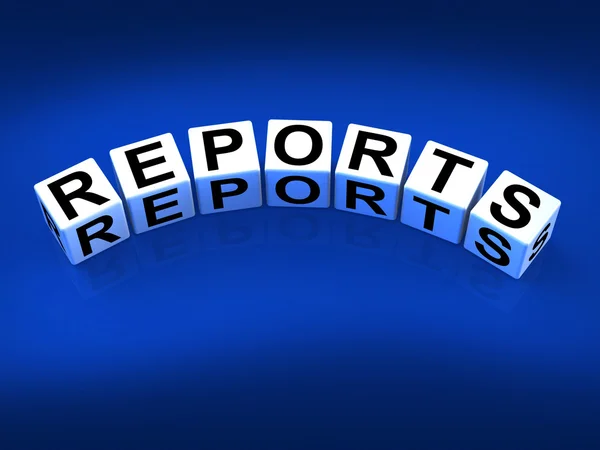 Reports Blocks Represent Reported Information or Articles — Stock Photo, Image