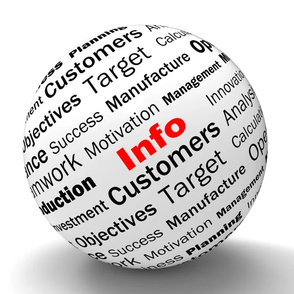 Info Sphere Definition Means Customer Service And Assistance — Stock Photo, Image