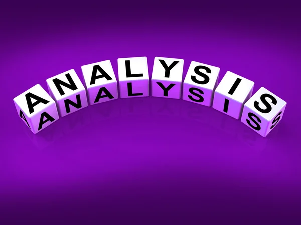 Les blocs d'analyse représentent l'examen de la recherche Raisonnement et analyste — Photo