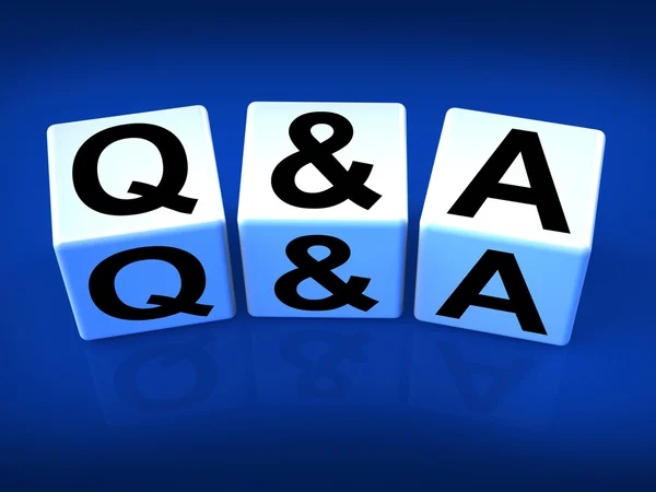 Q & A Blocks Consulte Perguntas e Respostas — Fotografia de Stock