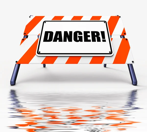 Gefahr-Zeichen zeigt Vorsicht Vorsicht oder gefährliche — Stockfoto