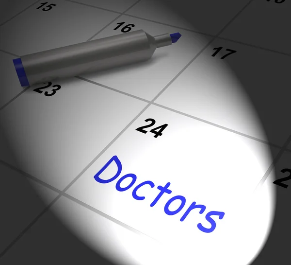 Calendario medici Visualizza Consultazione medica e prescrizioni — Foto Stock