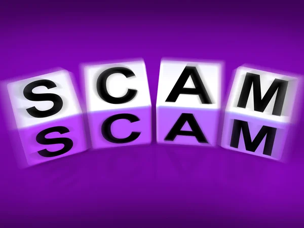 Scam Displays Fraud Scheme to Rip-off or Deceive — Stock Photo, Image