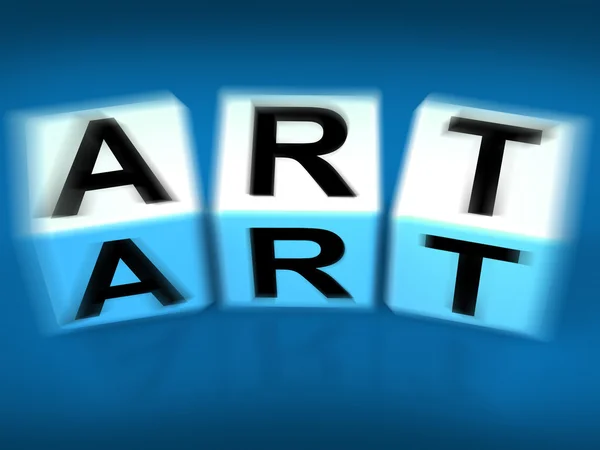 Art Blocks Displays Painting Artwork Drawing and Graphics — Stock Photo, Image