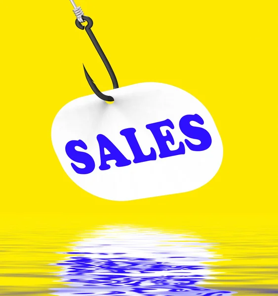 Sales On Hook Displays Great Clearances And Promos — Stock Photo, Image