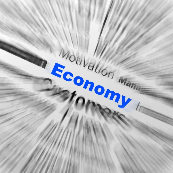 Economy Sphere Definition Displays Financial Management Or Accou — Stock Photo, Image