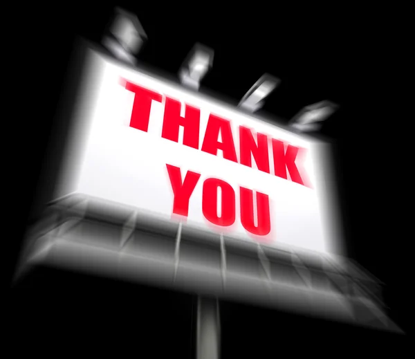 Thank You Sign Displays Message of Appreciation and Gratefulness — Stock Photo, Image