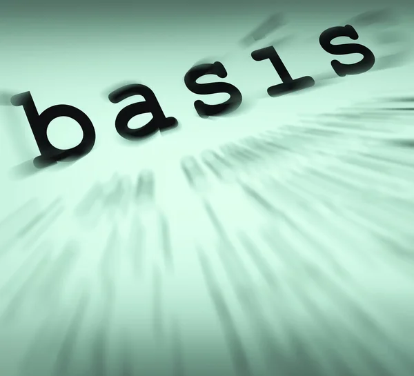 Basis Definition Displays Principles And Essential Ideas — Stock Photo, Image