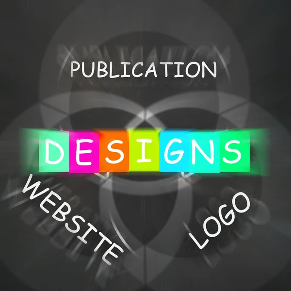 Web design Words Affiche des dessins pour la publication du logo et Websi — Photo