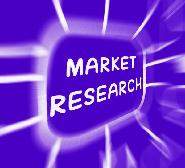 El diagrama de investigación de mercado muestra la investigación de la demanda del consumidor y — Foto de Stock