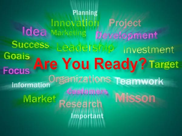 Are You Ready Brainstorm Displays Prepared For Business — Stock Photo, Image