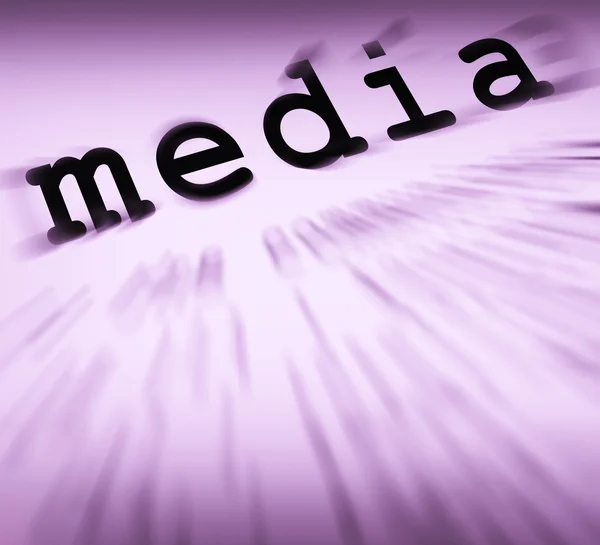 Media definition visar sociala medier eller multimedia — Stockfoto