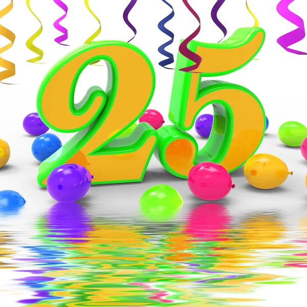 Number Twenty Five Party Displays Creativity And Colourful Innov — Stock Photo, Image
