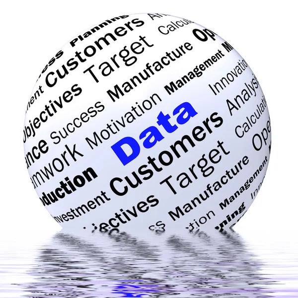 Data Sphere Definition Displays Digital Information Or Database — Stock Photo, Image