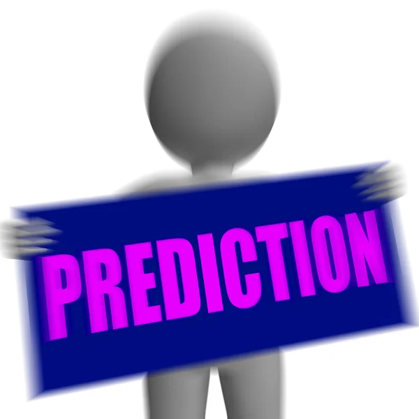 Prediction Sign Character Displays Future Forecast And Destiny — Stock Photo, Image