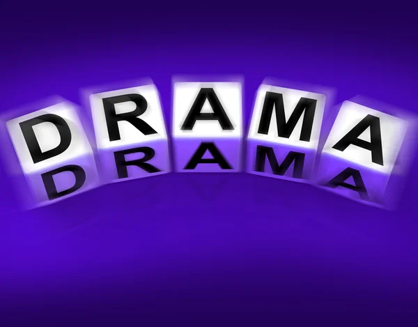 Drama Blocks zeigt dramatisches Theater oder emotionale Gefühle — Stockfoto