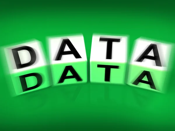 Data Blocks Displays Info Technology or Database — Stock Photo, Image