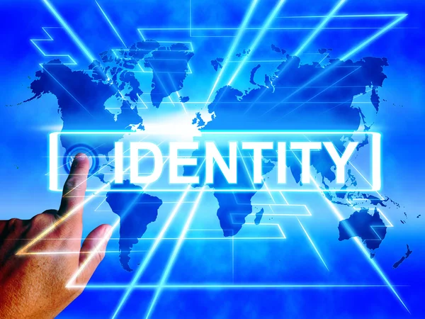 Identitás megjelenítése internet vagy nemzetközi azonosító o jeleníti meg. — Stock Fotó