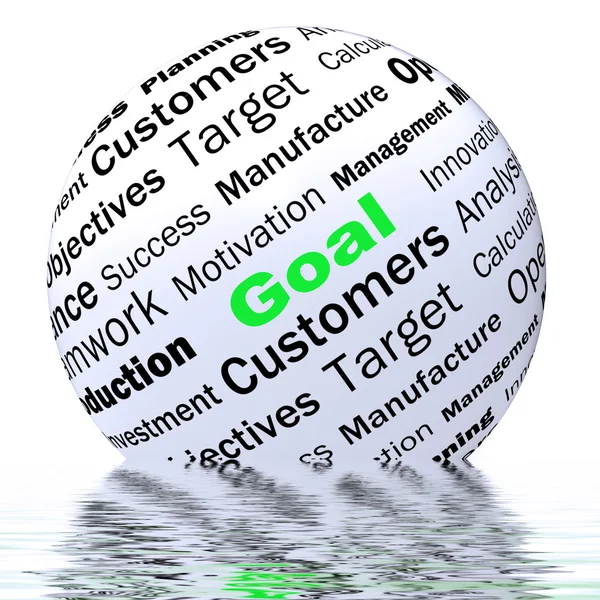 Goal Sphere Definition Displays Future Aims And Aspirations — Stock Photo, Image