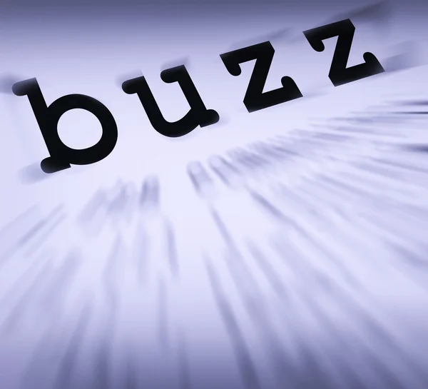 Buzz Definition Displays Public Attention Or Popularity — Stock Photo, Image