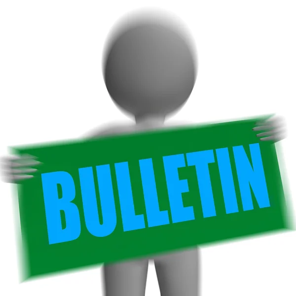 Bulletin Sign Character Displays Bulletin Board Or Announcement — Stock Photo, Image