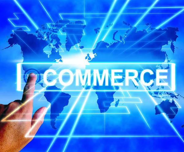 Commerce Map Displays International Commercial and Financial Bus — Stock Photo, Image