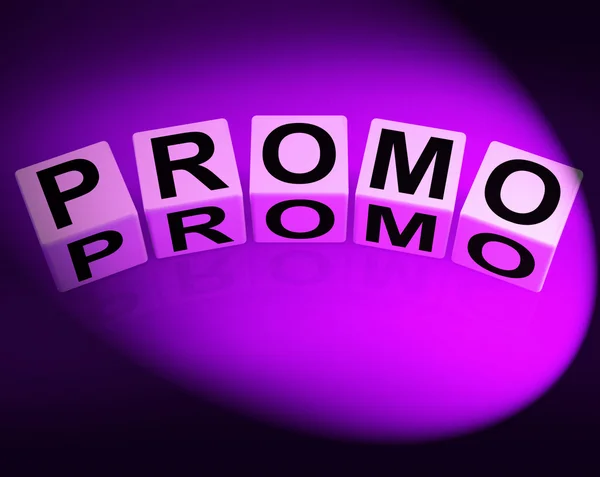 Promo Dice Show Advertisement and Broadcasting Promotions — Stock Photo, Image