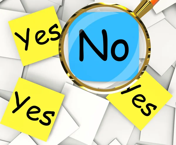 Yes No Post-It Papers Show Agree Or Disagree — Stock Photo, Image