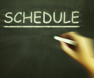 Ajanda ve takvim düzenleme programı tebeşir gösterir