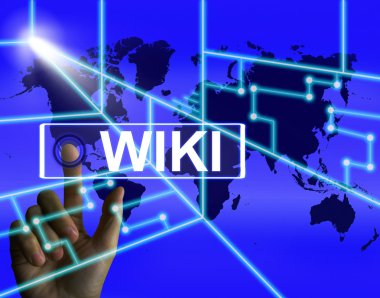 wiki ekran encyclopaedia Web sitesi ve internet bilgi anlamına gelir.
