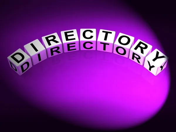 Directory kocka érdekében szervezett adatainak megjelenítése — Stock Fotó