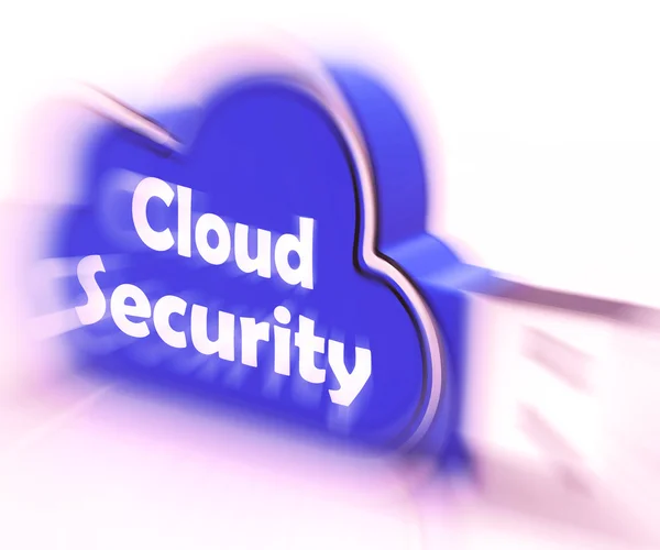 Cloud Security Clé USB Cloud signifie sécurité en ligne ou confidentialité — Photo