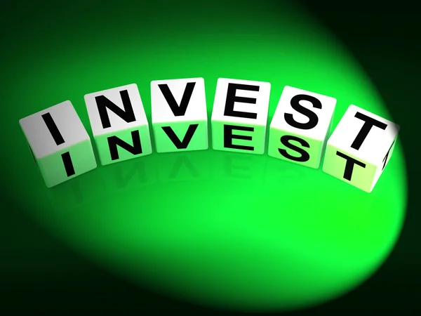 Investera dice avser investera låna eller att förse — Stockfoto