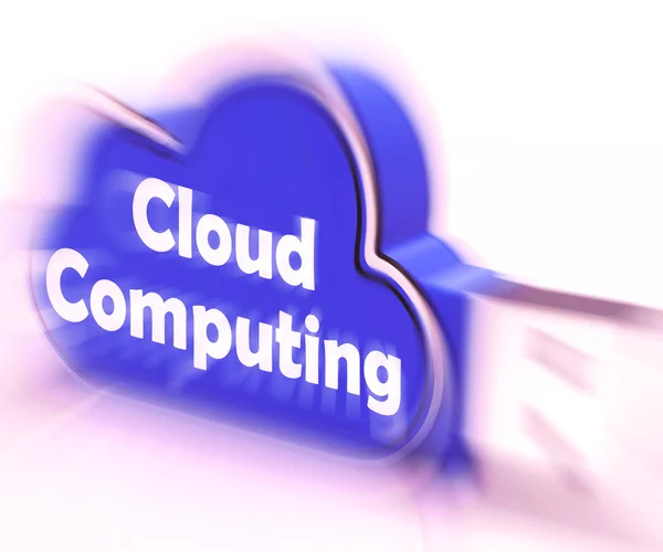 Bulut bilgi işlem bulut usb sürücü dijital hizmetleri ve bağlantılı gösterir — Stok fotoğraf