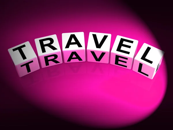 Travel Dice Show Traveling Touring and Trips — Stock Photo, Image