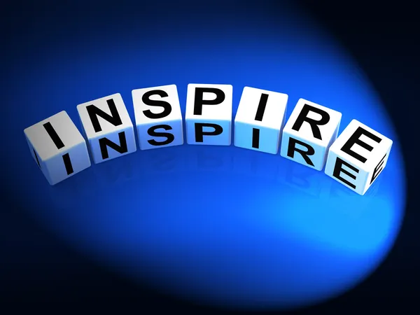 Inspire Dice Show Inspiración Motivación y revitalización —  Fotos de Stock