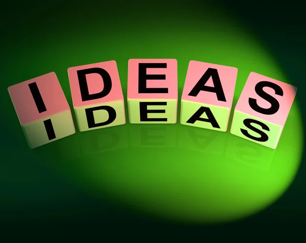 Ideas Dice Mean Thoughts Thinking and Perception — Stock Photo, Image