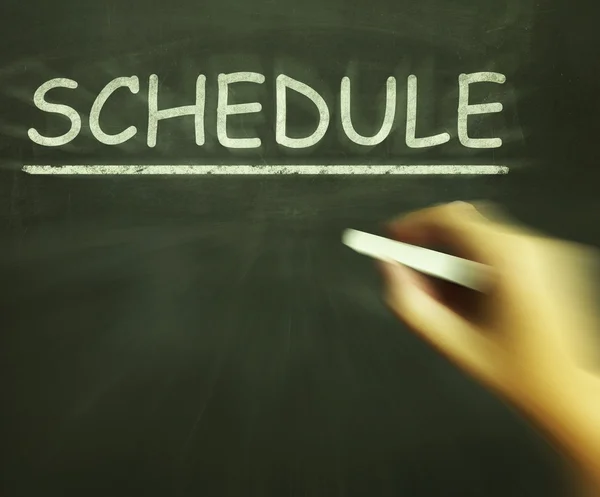 Schedule Chalk Shows Arranging Agenda And Calendar — Stock Photo, Image