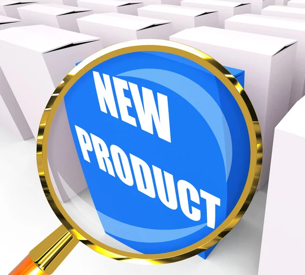 New Product Packet Indicates Newness and Advertisement — Stock Photo, Image