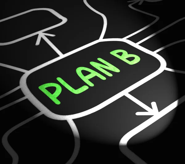 Plan B Arrows Shows Contingency Or Fallback — Stock Photo, Image