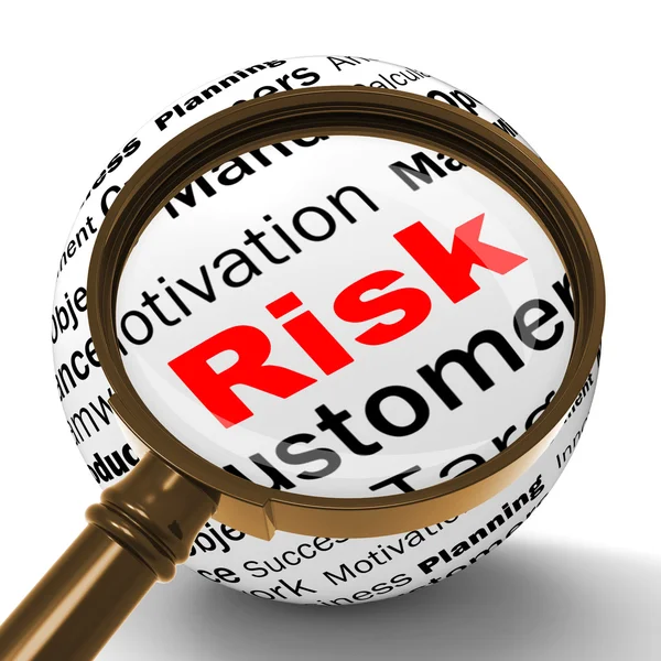 Risk Skärmförstoraren definition betyder farlig och instabil — Stockfoto